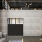 Pendeltür Loft Schwarzlack 25 Auf Klarglas
