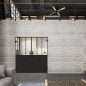 Pendeltür Loft Schwarzlack 30 Auf Klarglas