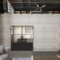 Pendeltür Loft Schwarzlack 33 Auf Klarglas