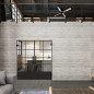 Pendeltür Loft Schwarzlack 34 Auf Klarglas