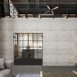 Pendeltür Loft Schwarzlack 37 Auf Klarglas