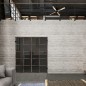 Pendeltür Loft Rosteisen Genietet 05 Auf Grauglas