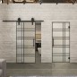 Pendeltür Loft Schwarzlack 19 Blickdicht