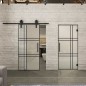 Pendeltür Loft Schwarzlack 20 Blickdicht