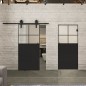 Pendeltür Loft Schwarzlack 23 Blickdicht