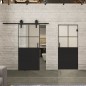 Pendeltür Loft Schwarzlack 24 Blickdicht