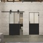 Pendeltür Loft Schwarzlack 26 Blickdicht
