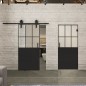 Pendeltür Loft Schwarzlack 28 Blickdicht