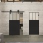 Pendeltür Loft Schwarzlack 29 Blickdicht