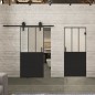 Pendeltür Loft Schwarzlack 30 Blickdicht