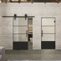 Pendeltür Loft Schwarzlack 32 Blickdicht