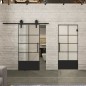 Pendeltür Loft Schwarzlack 34 Blickdicht