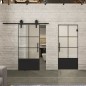 Pendeltür Loft Schwarzlack 35 Blickdicht