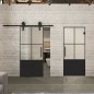 Pendeltür Loft Schwarzlack 36 Blickdicht
