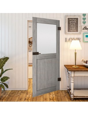 Ganzglastür - Country Graueiche Model 24 - modernes Zuhause