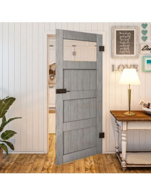 Ganzglastür - Country Graueiche Model 34 - modernes Zuhause