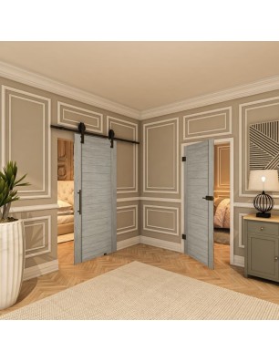Ganzglastür - Country Graueiche Model 10 - modernes Zuhause