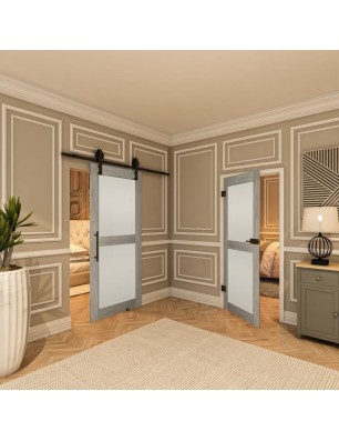 Ganzglastür - Country Graueiche Model 23 - modernes Zuhause