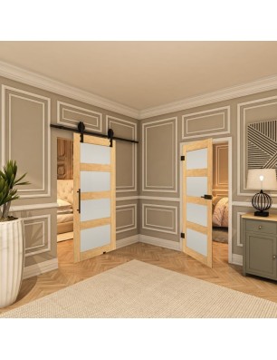 Ganzglastür - Country Sonoma Eiche Model 35-modernes Zuhause