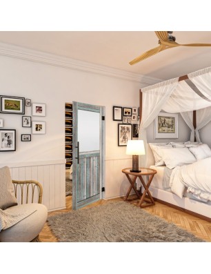 Pendeltür - Country Bunt geplankt Model 24-modernes Zuhause
