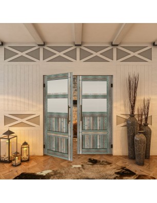 Pendeltür - Country Bunt geplankt Model 37-modernes Zuhause