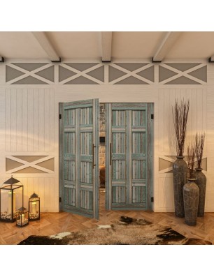 Pendeltür - Country Bunt geplankt Model 60-modernes Zuhause