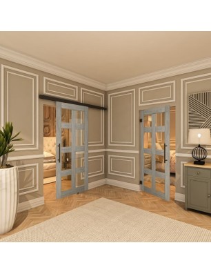 Pendeltür - Country Graueiche Model 61 - modernes Zuhause