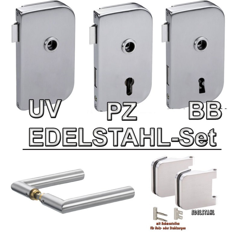Glastürbeschlag Thomas  SET - Edelstahl