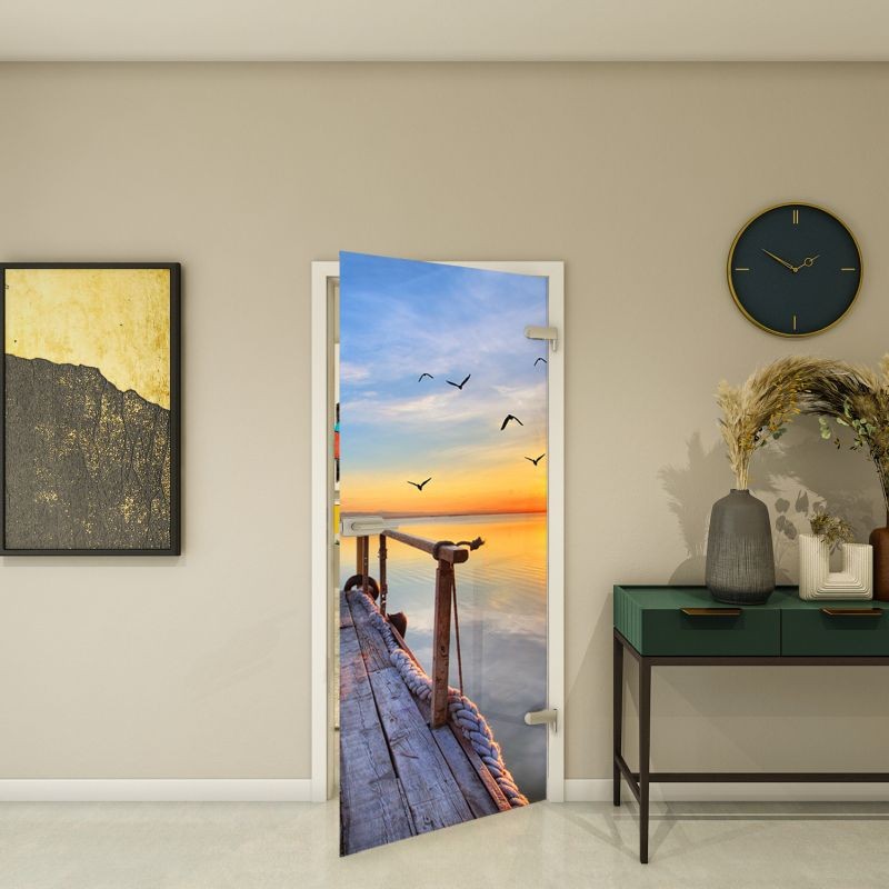 Ganzglastür - Fotoprint Modell 44