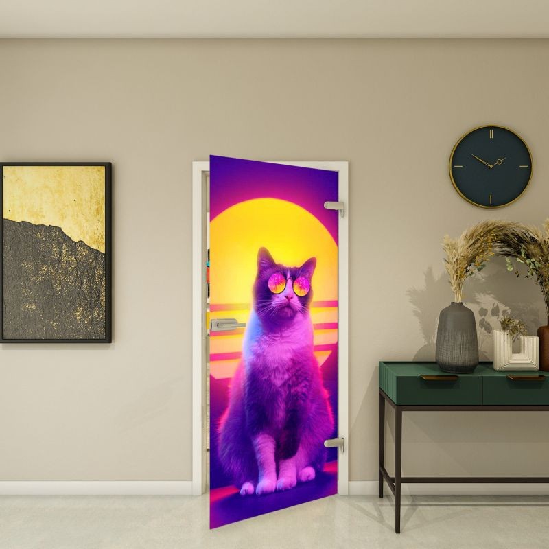 Ganzglastür - Fotoprint Modell 84