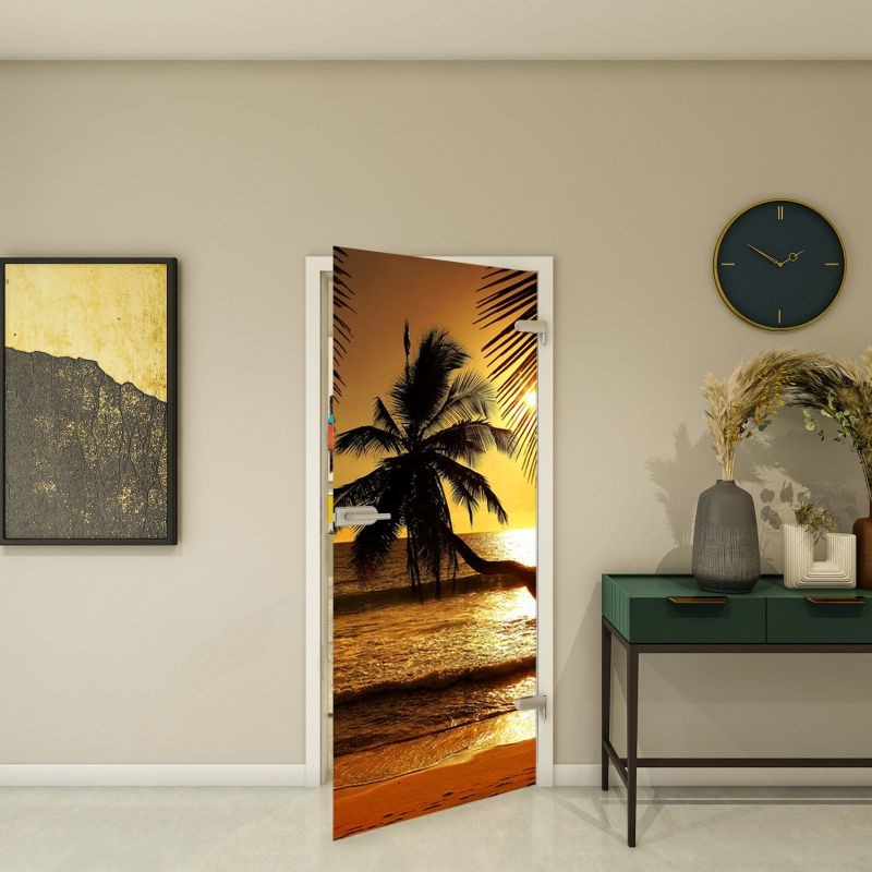 Ganzglastür - Fotoprint Modell 136