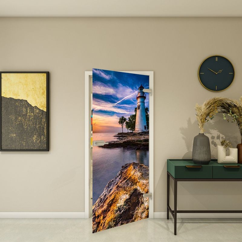 Ganzglastür - Fotoprint Modell 142