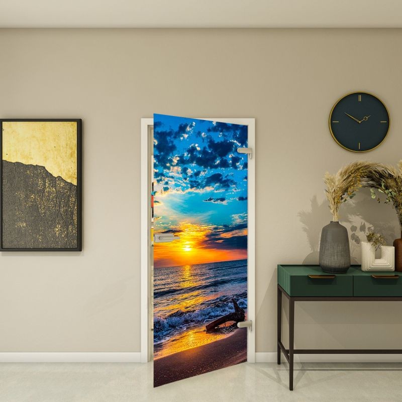 Ganzglastür - Fotoprint Modell 146