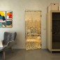 Pendeltür - Fineprint Modell 017 Gold auf Klarglas