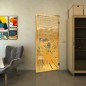 Pendeltür - Fineprint Modell 133 Gold auf Klarglas