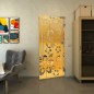 Pendeltür - Fineprint Modell 199 Gold auf Klarglas