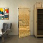 Ganzglastür - Fineprint Modell 180 Gold auf Klarglas