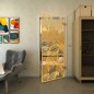 Ganzglastür - Fineprint Modell 184 Gold auf Klarglas