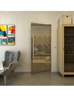 Pendeltür - Fineprint Model 035 Gold auf Grauglas