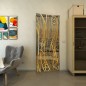 Pendeltür - Fineprint Modell 040 Gold auf Grauglas