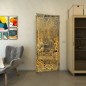 Pendeltür - Fineprint Modell 056 Gold auf Grauglas