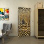 Pendeltür - Fineprint Modell 057 Gold auf Grauglas