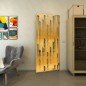 Pendeltür - Fineprint Modell 067 Gold auf Grauglas