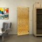 Pendeltür - Fineprint Modell 068 Gold auf Grauglas
