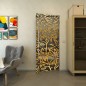 Pendeltür - Fineprint Modell 095 Gold auf Grauglas