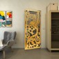 Pendeltür - Fineprint Modell 112 Gold auf Grauglas