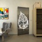 Pendeltür - Fineprint Modell 130 Weiss auf Grauglas