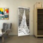 Pendeltür - Fineprint Modell 132 Weiss auf Grauglas