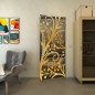 Pendeltür - Fineprint Modell 146 Gold auf Grauglas