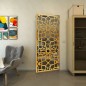Pendeltür - Fineprint Modell 150 Gold auf Grauglas